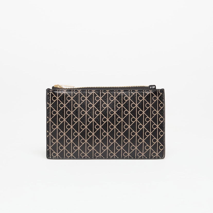Plånbok CALVIN KLEIN Calvin Klein Emblem Aop Top Zip Cardholder Svart | LV04F1084G 2XA