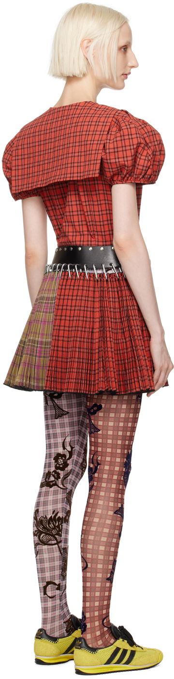 Kjol Chopova Lowena Judith Carabiner Plaid Minidress Röd | 1247, 2