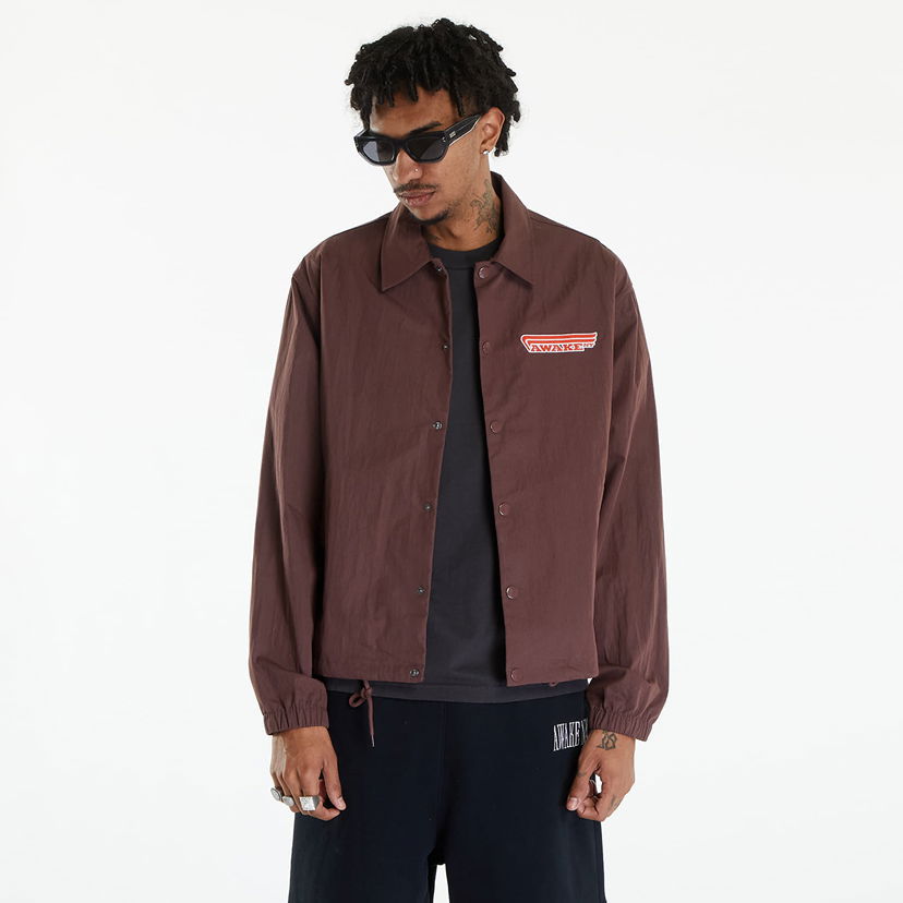 Jacka Awake NY 4 Wheeler Coaches Jacket Brown Brun | AWK-SP24-OT009-BRN