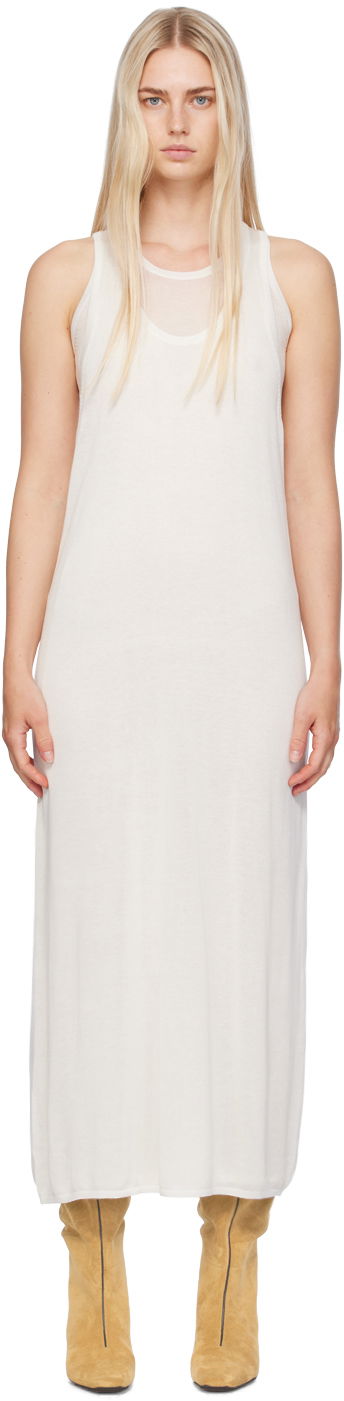 Klä TOTEME TOTEME Layered Maxi Dress Vit | 243-WRD0128-YA0079
