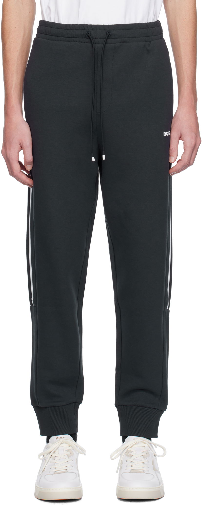 Träningsbyxor BOSS Three-Pocket Sweatpants Svart | 50511517