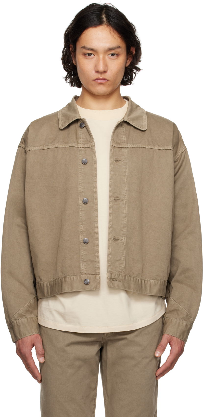 Jacka The Row The Row Marcus Cropped Canvas Jacket Brun | 890-W3723