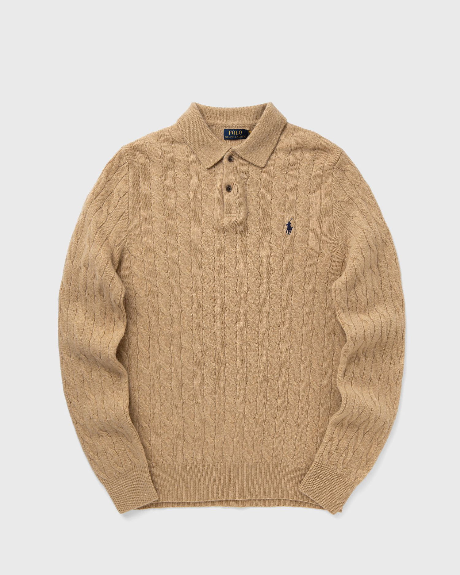 Sweater Polo by Ralph Lauren Cable-Knit Polo Sweater Beige | 710974165004, 1