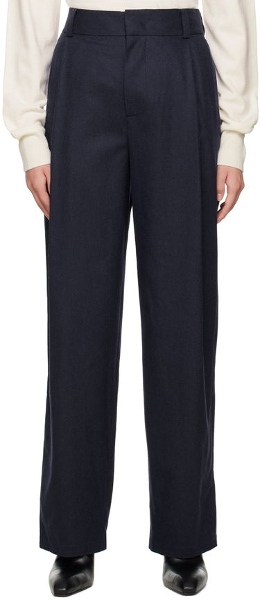 Byxor We11done Wide-Leg Trousers Mörkblå | WD-PT3-22-246-W-NV, 0