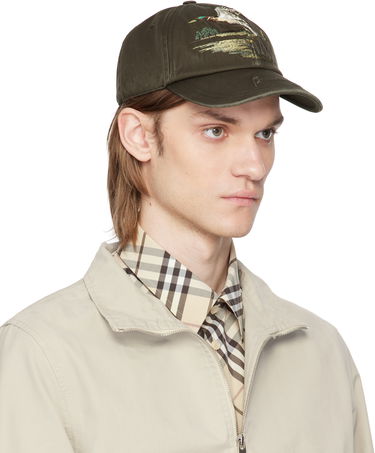 Keps Burberry Burberry Duck Gabardine Baseball Cap Grön | 8103757, 3