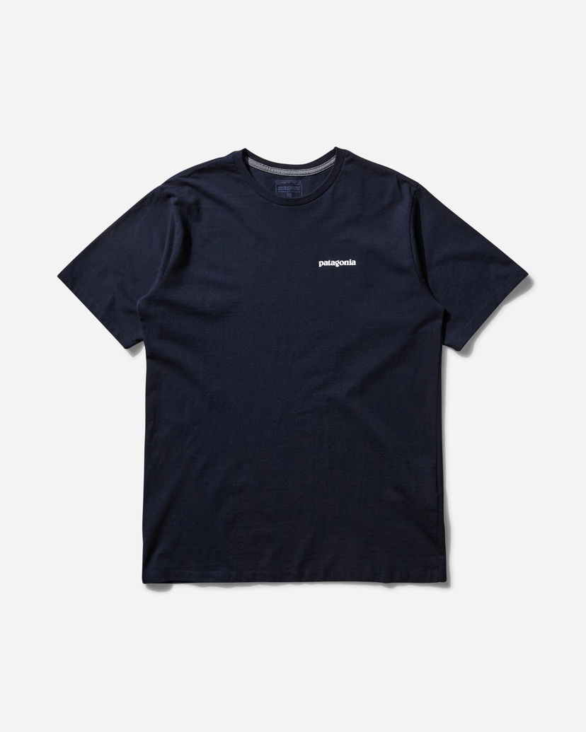 T-shirt Patagonia P-6 Logo Responsibili Tee Mörkblå | 38504 NENA