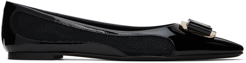 Kläder FERRAGAMO Ferragamo Zea Mesh Ballerina Flats Svart | 01H644 - 768786
