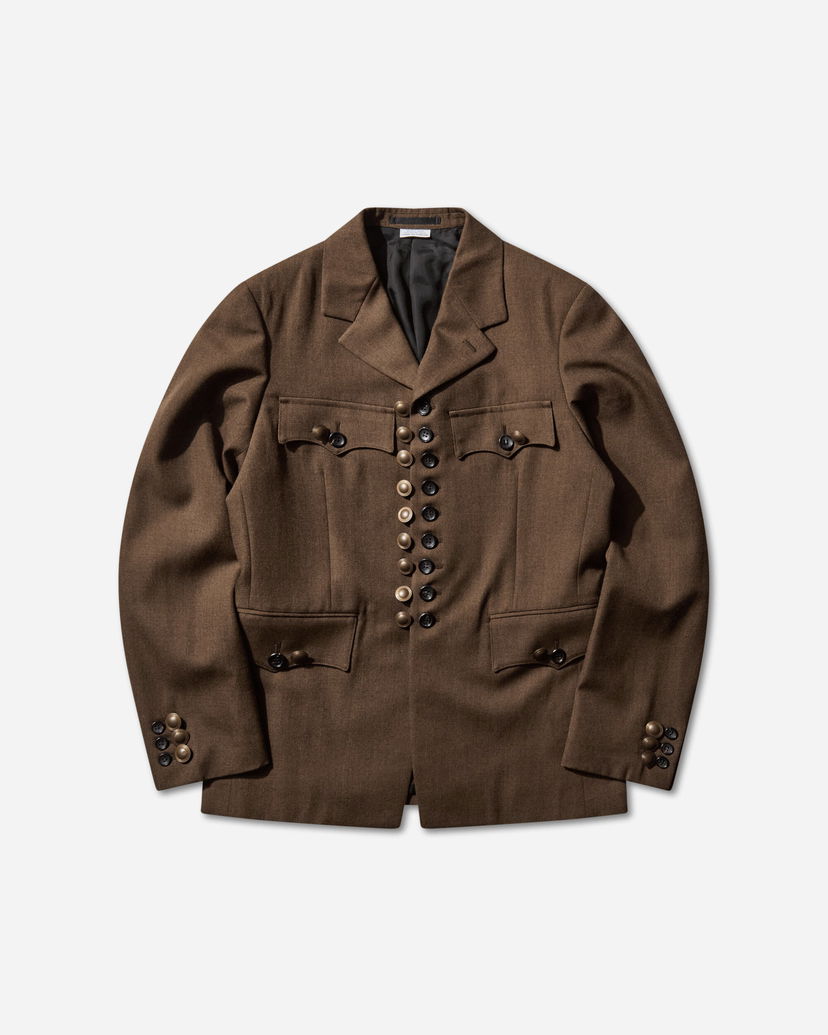 Jacka Comme des Garçons Multi-Button Front Wool Blazer Brun | PP-J004-W25 1