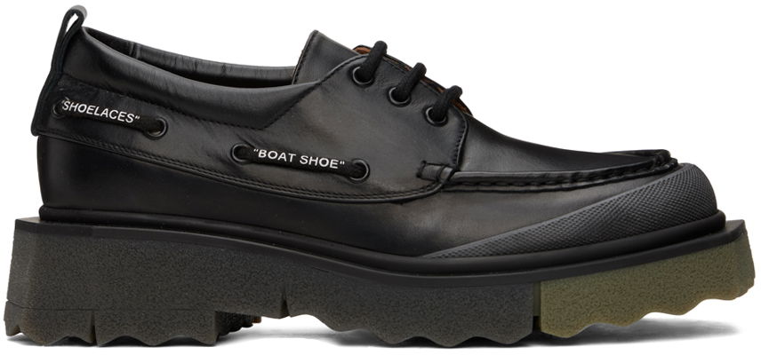 Kläder Off-White Off-White Sponge Boat Shoes Svart | OMIG006S23LEA0011056, 0