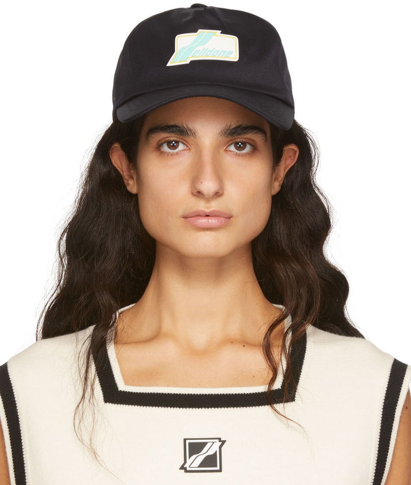 Keps We11done We11done Logo Baseball Cap Svart | WD-AH1-22-409-U-NV