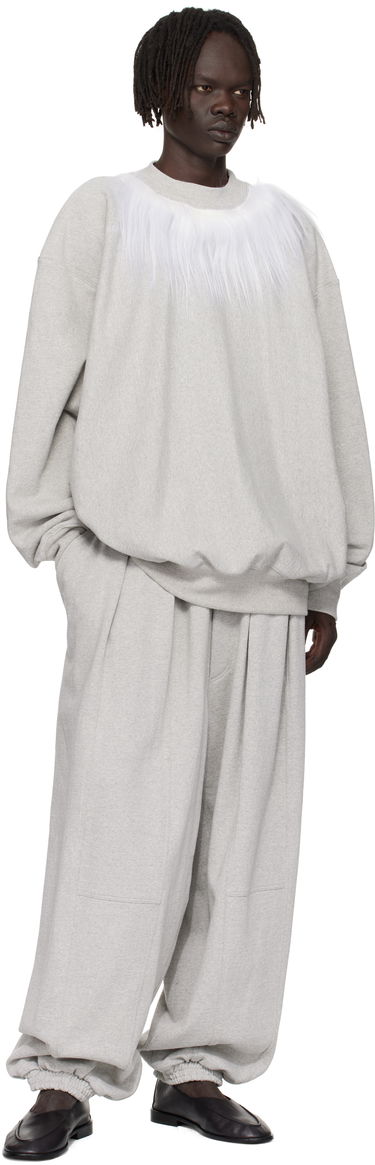 Sweatshirt HED MAYNER Hed Mayner Fur Trim Sweatshirt Grå | HMMB72006P-HB211, 3