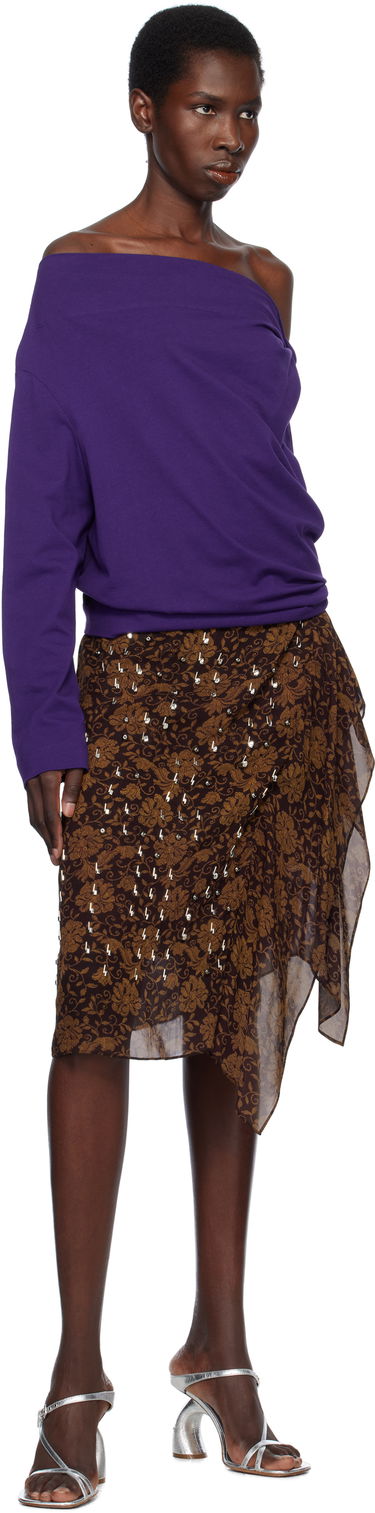 Sweater Dries Van Noten Dries Van Noten Off-Shoulder Top Purpur | 251-011142-1603, 3