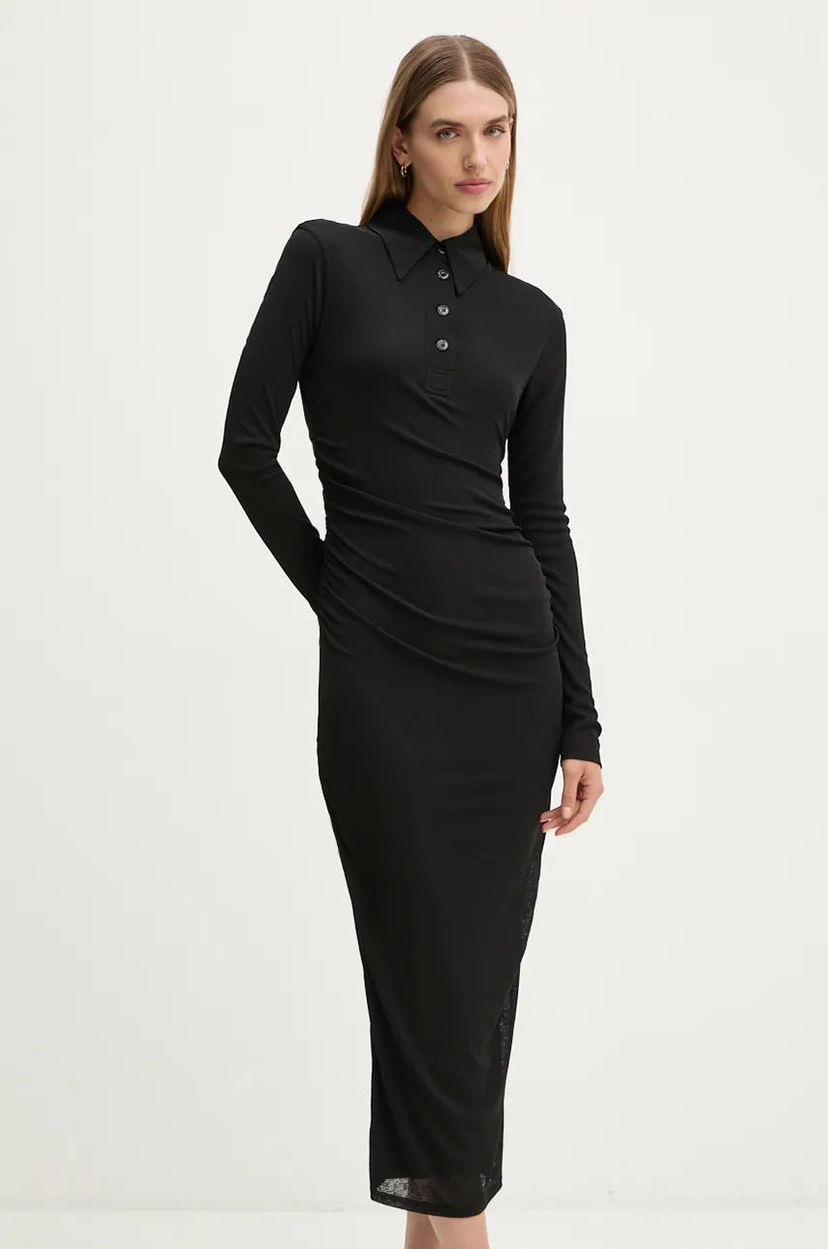 Klä Nanushka Verity Midi Dress Svart | NW24CRDR00399