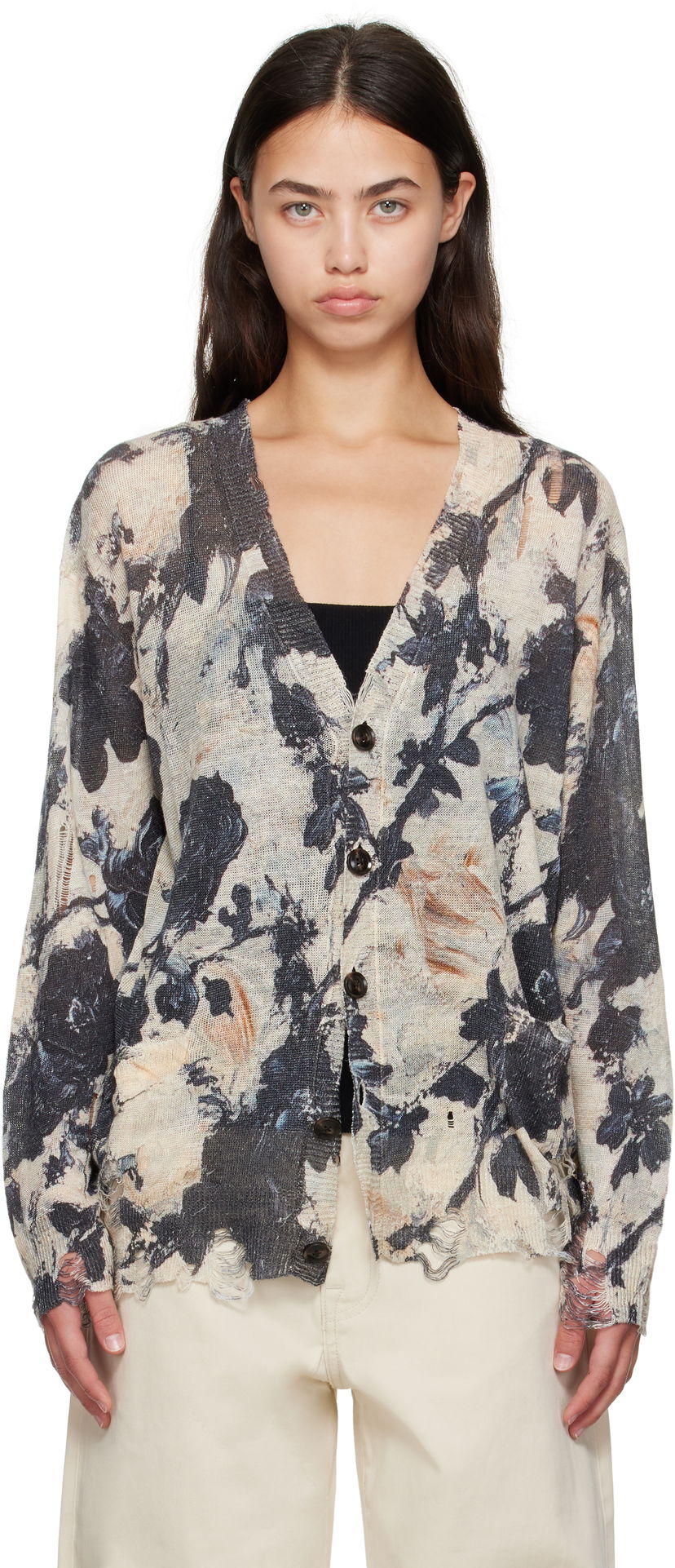 Sweater R13 R13 Boyfriend Floral Cardigan Flerfärgad | R13WY200-Y228A
