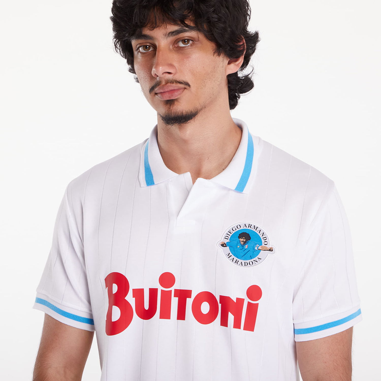 Jersey COPA Maradona Napoli 1986-87 Away Retro Football Shirt Vit | 426-003, 1