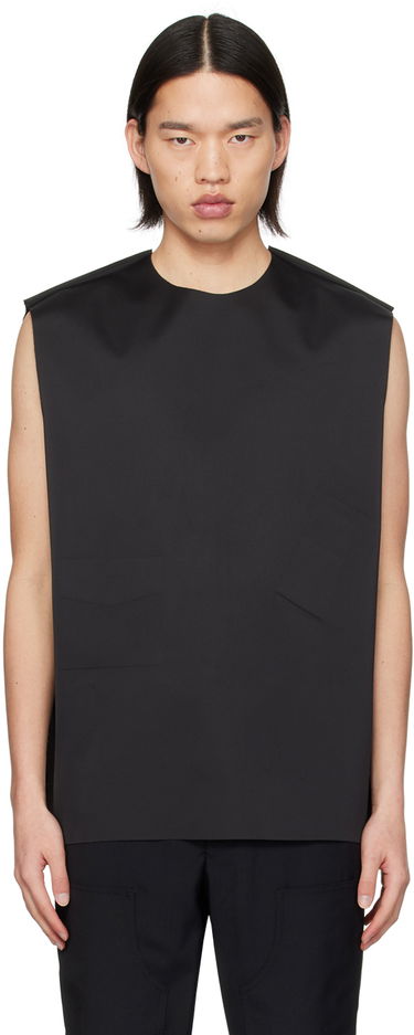 Väst We11done We11done Embossed Pocket Tank Top Svart | WD-BL1-24-122-M-BK, 0