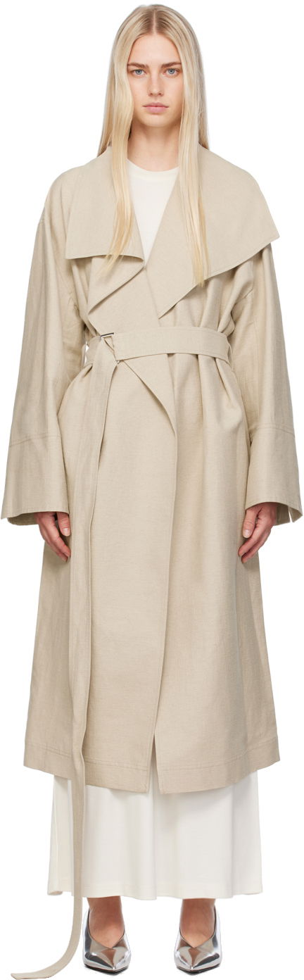 Trenchcoat TOTEME Totême Signature Trench Coat Beige | 243-WRO3318-FB0196