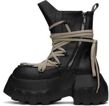 Sneakers och skor Rick Owens Rick Owens Hollywood Megalace Mega Tractor Boots Svart | RR01E5867 LCHW1, 2