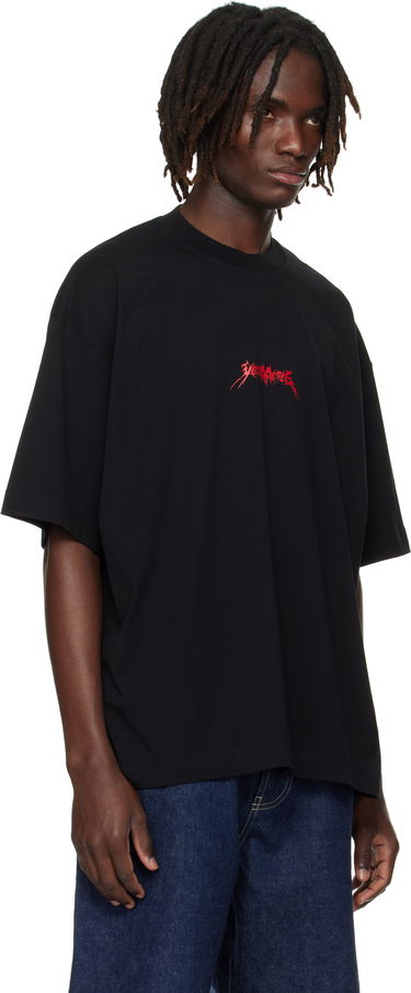 T-shirt VETEMENTS Vetements Metal Logo Regular Fit T-Shirt Svart | UH76TR600B, 1
