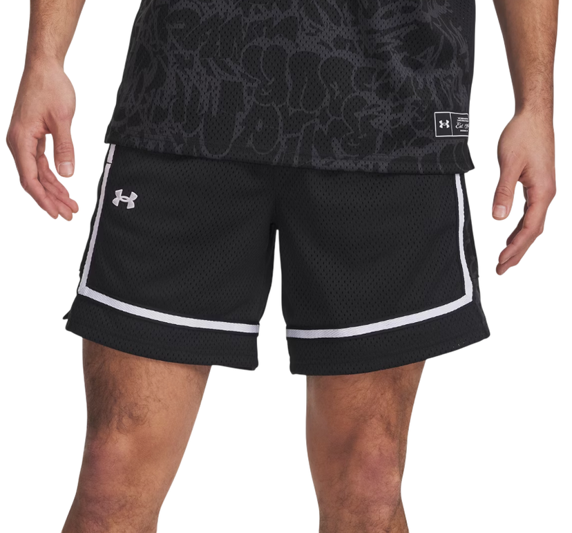 Shorts Under Armour Zone Pro 7" Mesh Print Shorts Svart | 6000366-001