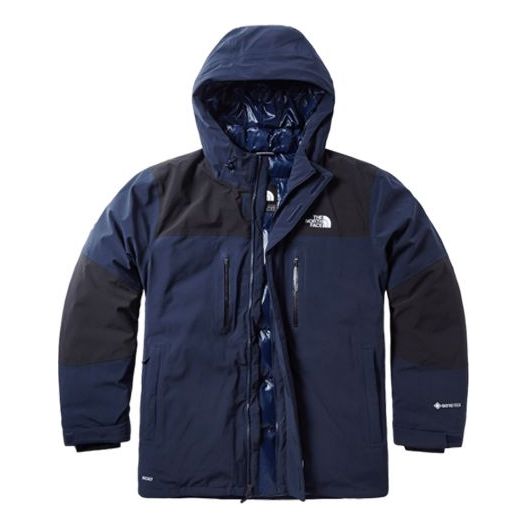 Parkas The North Face Men's Hooded Down Puffer Jacket Mörkblå | 46GH-M8U