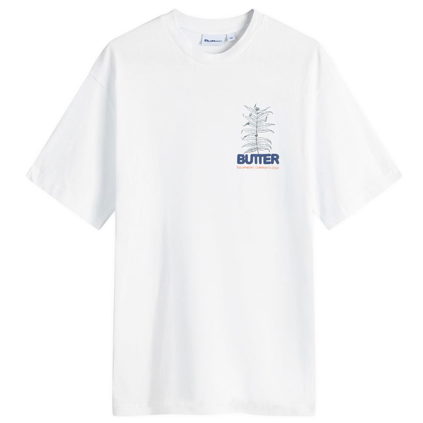 T-shirt Butter Goods Men's White T-Shirt with Earth Print Vit | BGQ4240004-WHT