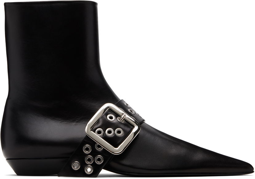 Sneakers och skor Jil Sander Jil Sander Eyelet Buckle Ankle Boots Svart | J15WU0105_P8226