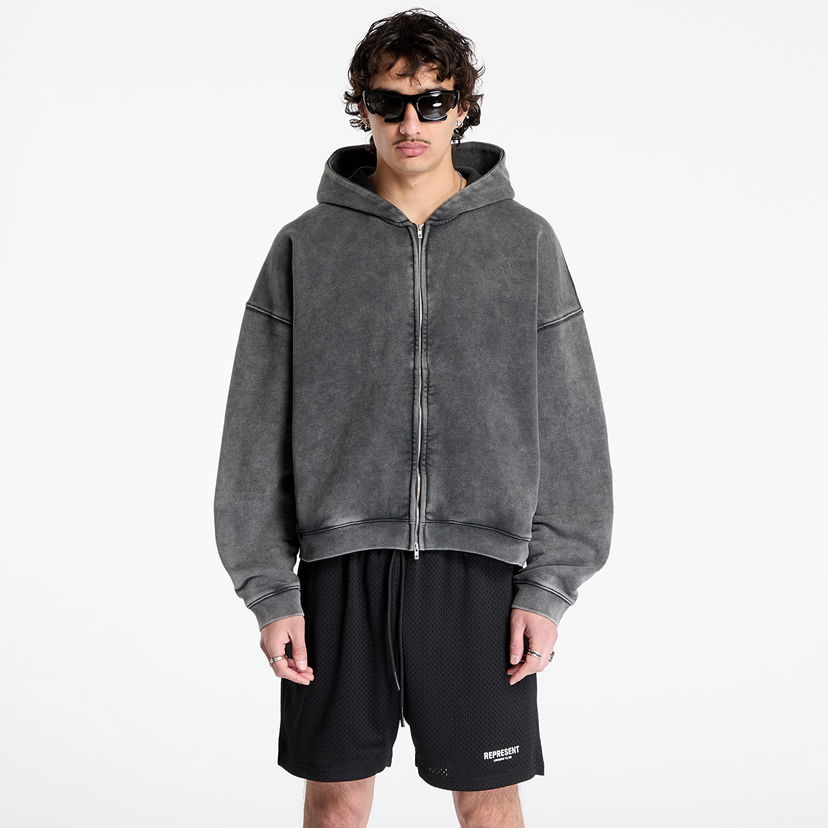 Sweatshirt Represent Clo Initial Boxy Zip Hoodie Vintage Grå | INM414-47