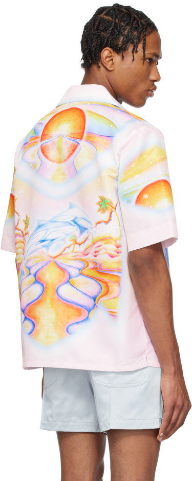 Skjorta Casablanca Casablanca Psychedelic Nirvana Swim Shirt Rosa | MS25-SWM-048-01, 2