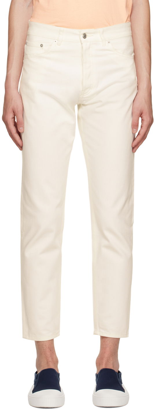 Jeans MAISON KITSUNÉ Maison Kitsuné Tapered Jeans Vit | JM01176WW0072