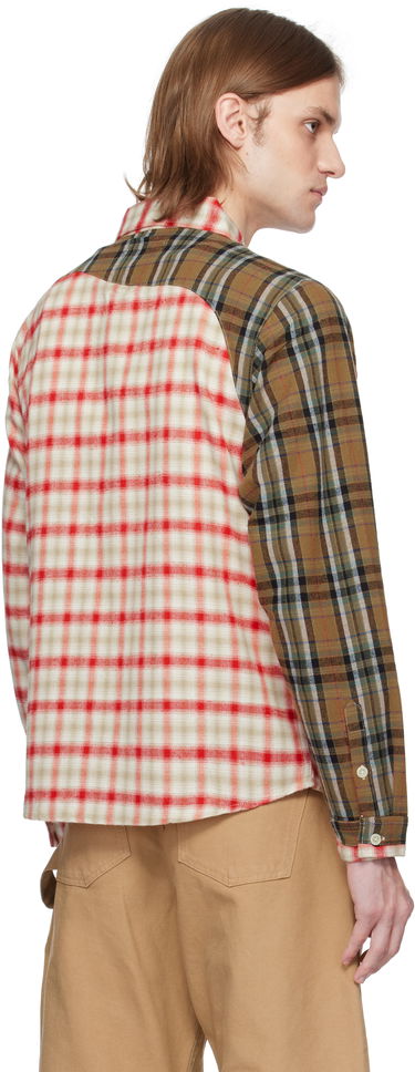 Skjorta KidSuper KidSuper Patchwork Face Flannel Shirt Flerfärgad | SS25-LTP-03, 2