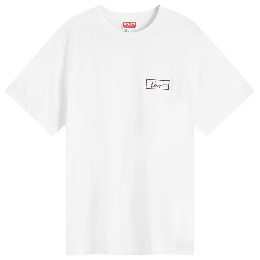T-shirt KENZO Slim Fit Embroidered T-Shirt Vit | FF55TS5254SO-02