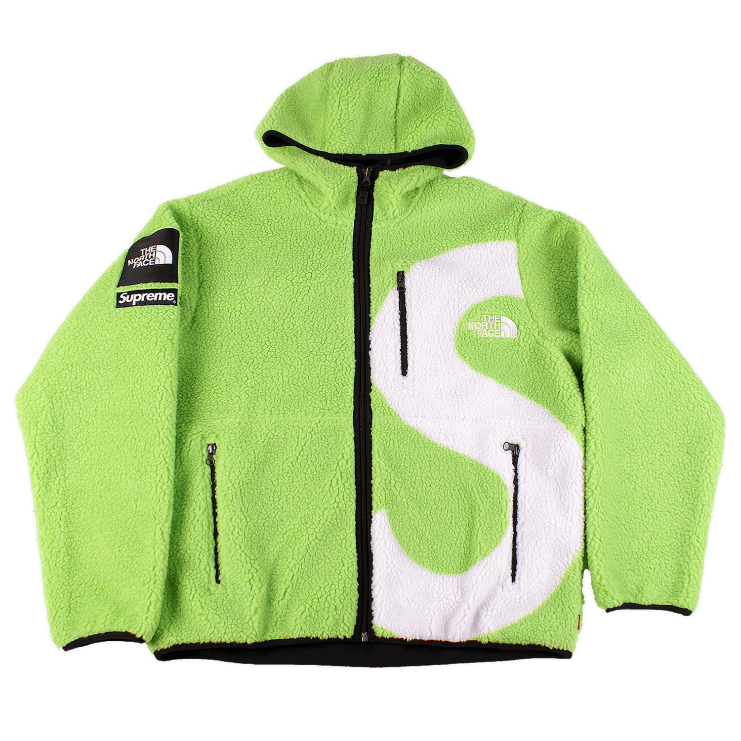 Jacka Supreme The North Face x S Logo Hooded Fleece Jacket Grön | FW20J24 LIME, 0