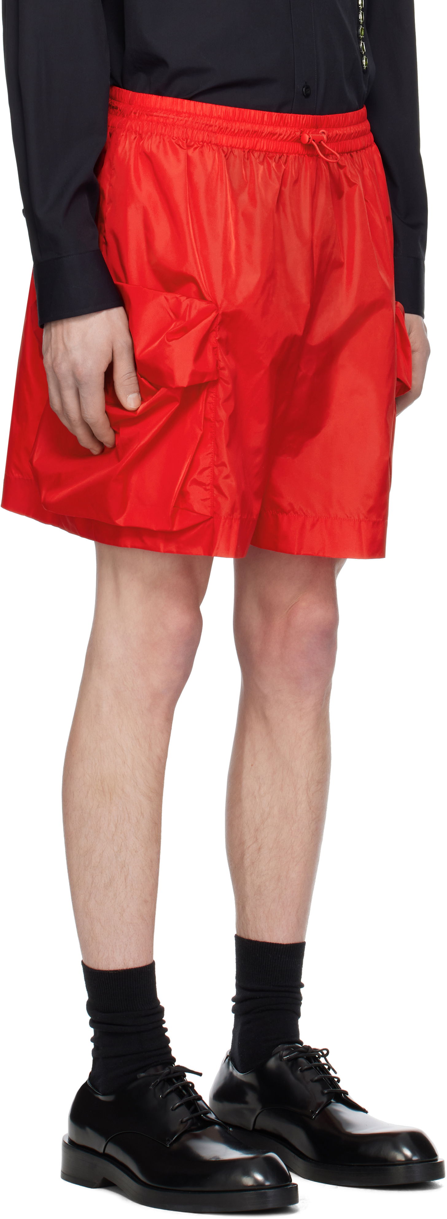Shorts Simone Rocha Simone Rocha Cargo Flap Pocket Drawstring Shorts Röd | 4135 1067, 1