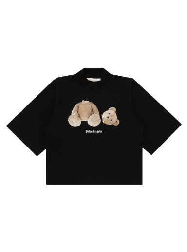 T-shirt Palm Angels Bear Cropped Tee Svart | PWAA020C99JER0011060