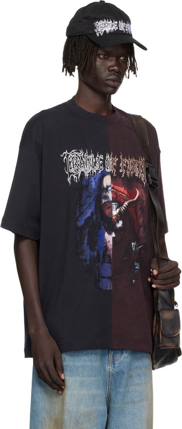 T-shirt VETEMENTS Vetements Cradle of Filth Cut-Up Oversized T-Shirt Svart | UCF76TR900BR, 1