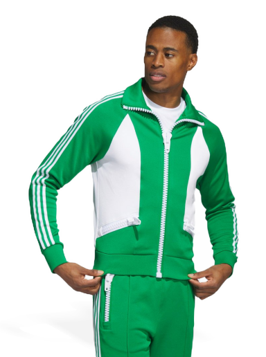 Jacka adidas Originals x Jeremy Scott Big Zip Track Jacket Grön | HY1813