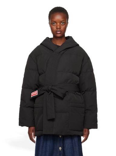 Jacka KENZO Paris Belted Down Jacket Svart | FD62OU1159NE