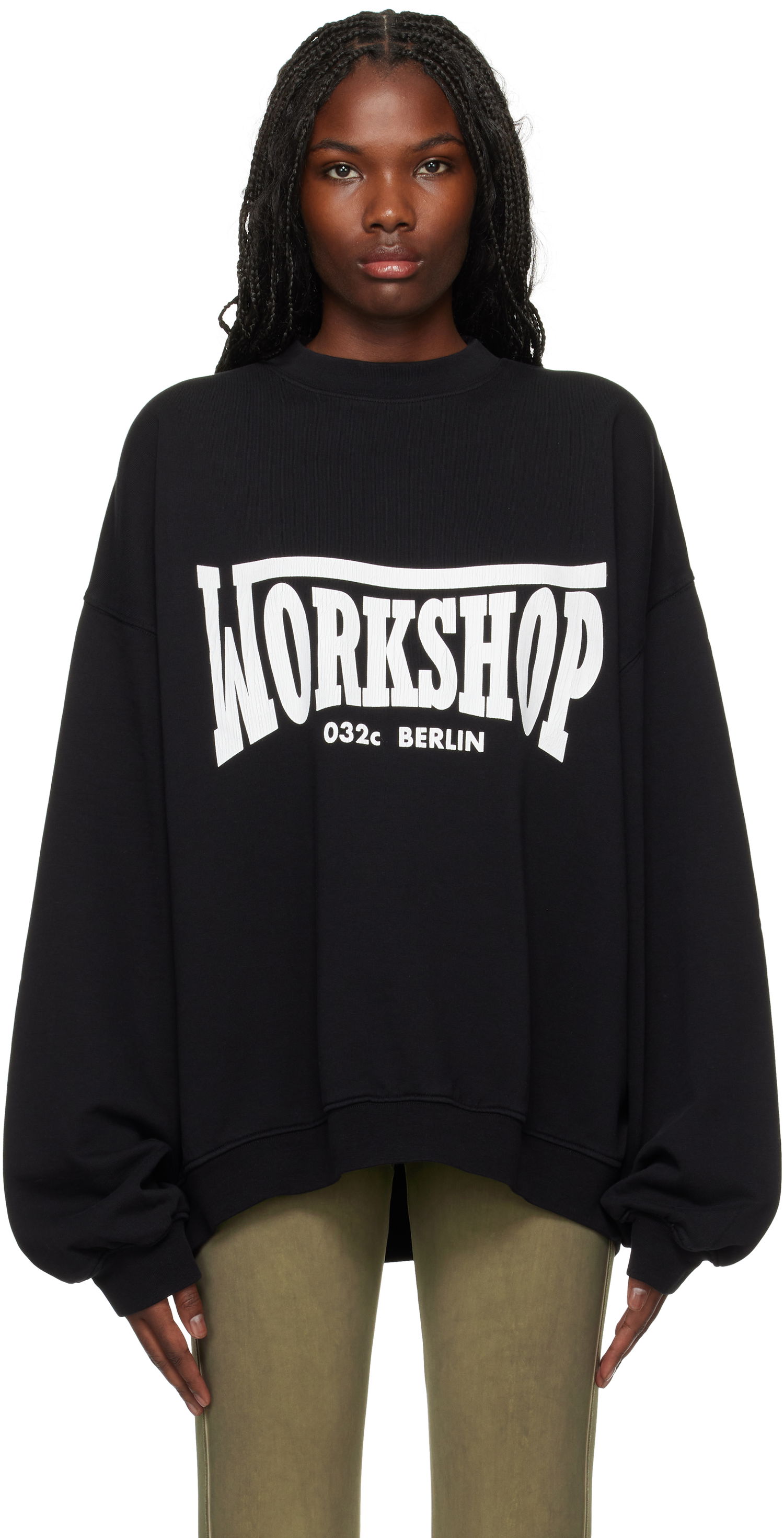 Sweatshirt 032C Victor Bubble Sweatshirt Svart | F24-URC-0521-050-W, 0