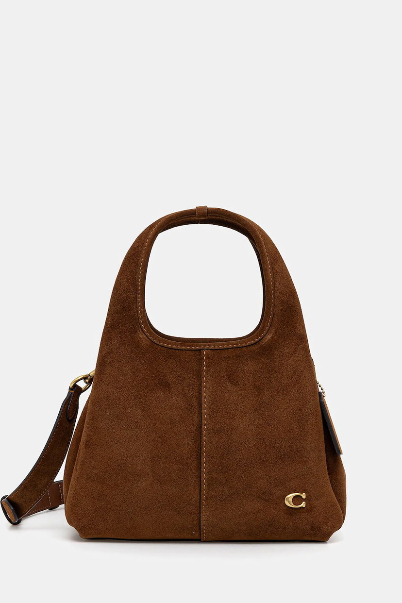 Axelväska Coach Coach Lana 23 Suede Shoulder Bag Brun | CBZ95