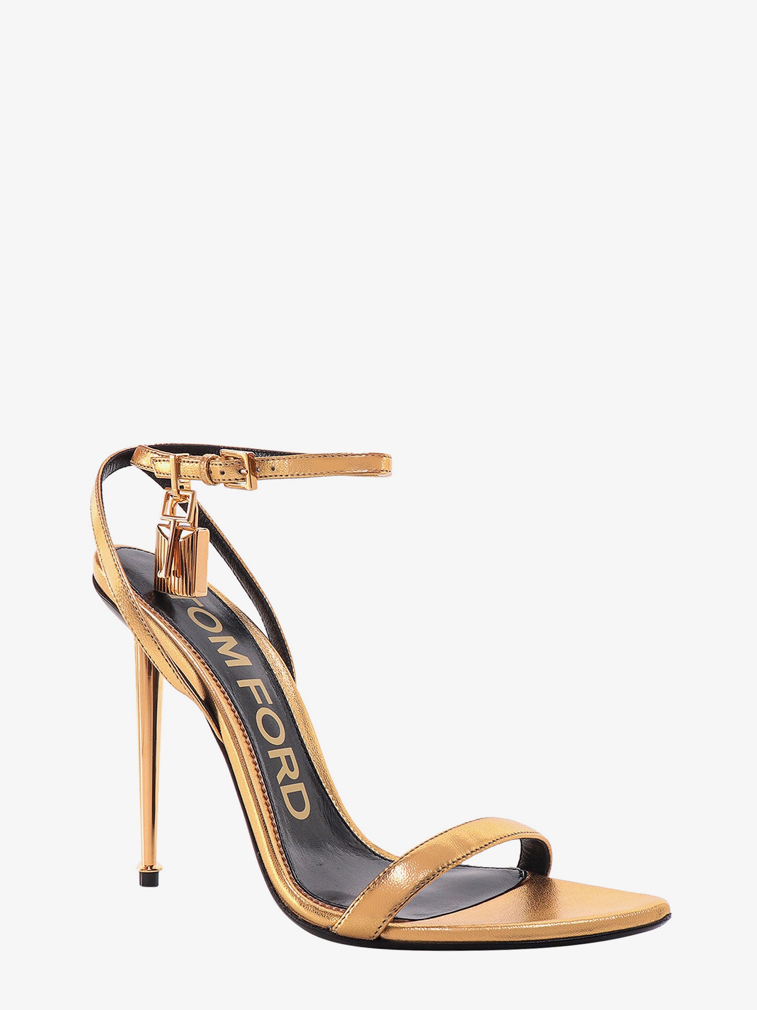 Sneakers och skor Tom Ford Metallic Leather Padlock Sandals Metallisk | W2272LSP014G1Y004, 1