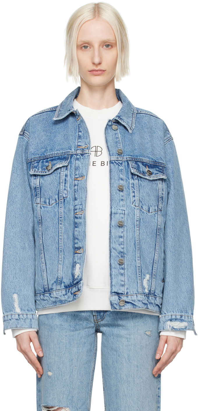 Jacka Anine Bing Rory Oversized Denim Jacket Blå | A-01-7052-435