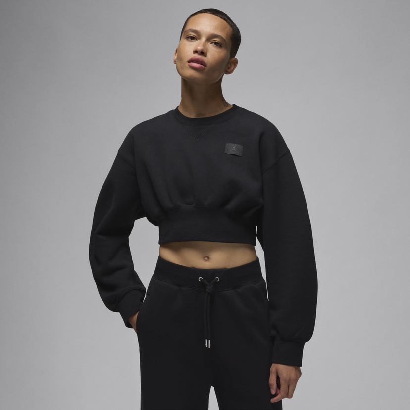 Sweatshirt Jordan Jordan Flight Fleece Cropped Sweatshirt Svart | FV7152-010