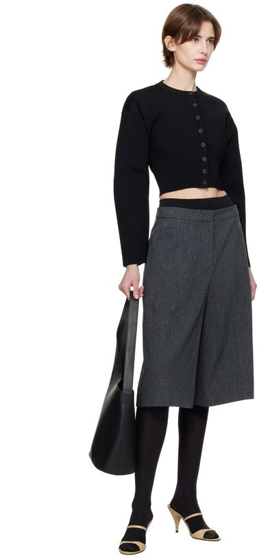 Sweater WARDROBE.NYC WARDROBE.NYC Matte Cropped Cardigan Svart | W1096F24MV, 3