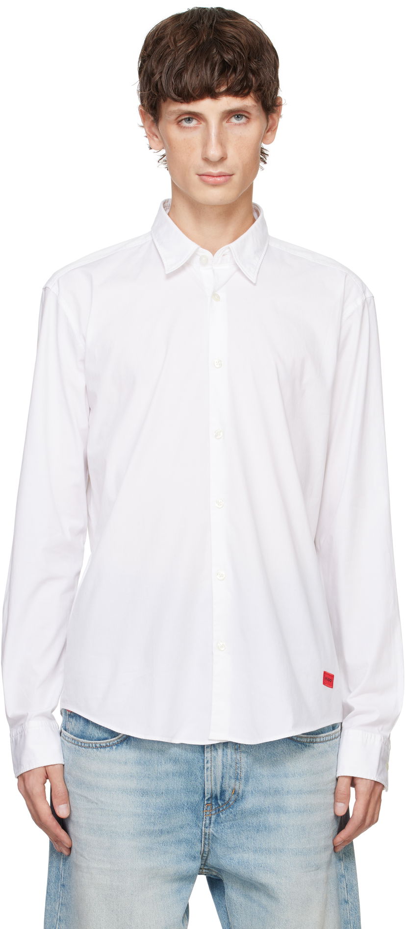 Skjorta BOSS Slim Fit Shirt Vit | 50500216