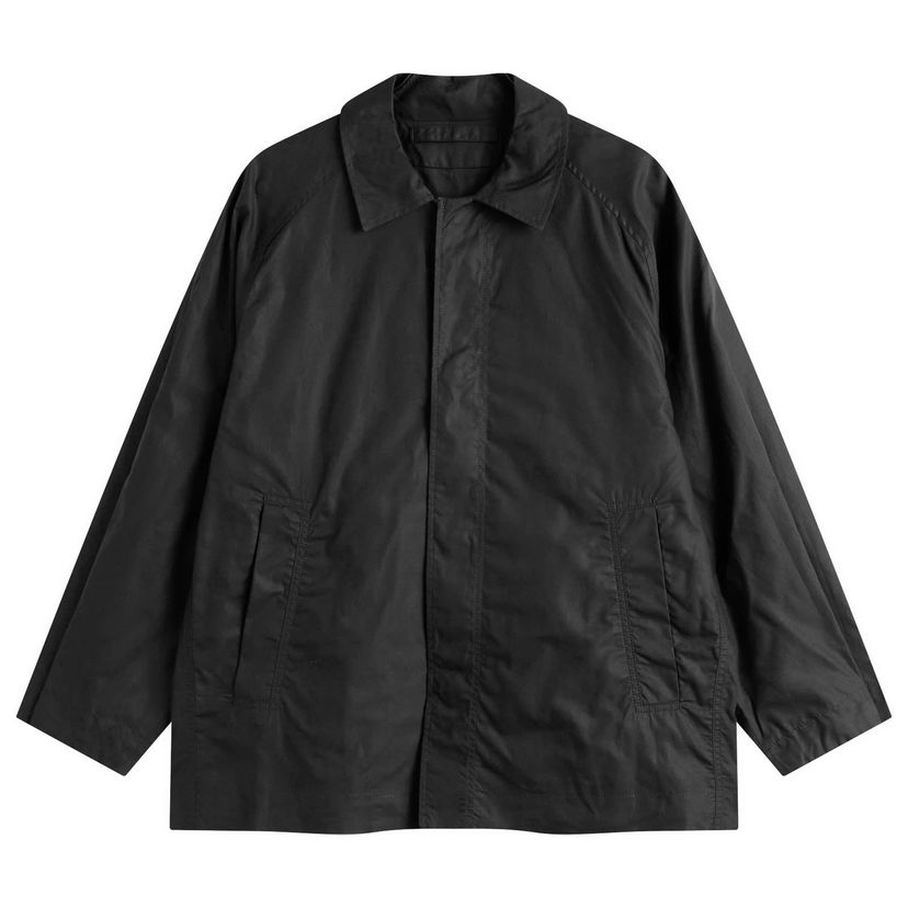 Jacka Baserange Baserange Even Waxed Cotton Jacket, Size Small Svart | OUEJ-WC-WI25