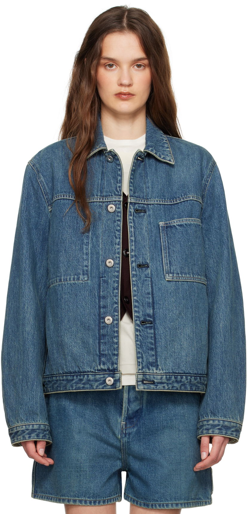 Jacka Jil Sander Jil Sander Regular Fit Denim Jacket Blå | J40SW0007_J45291