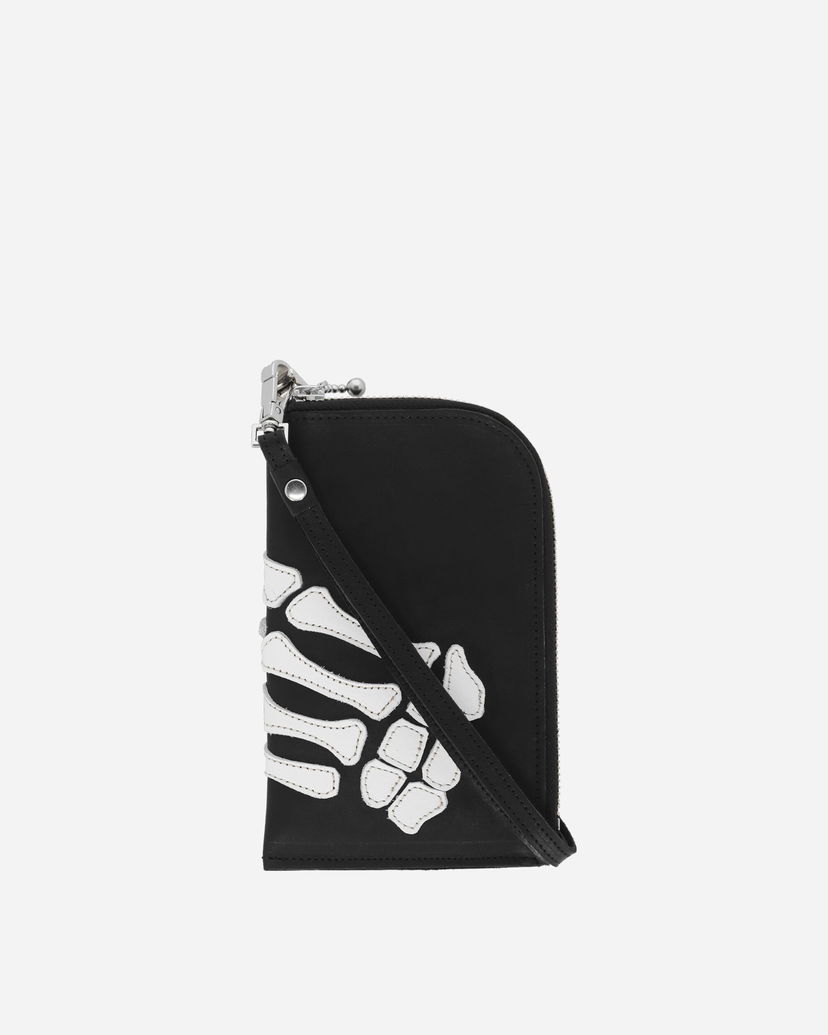 Plånbok KAPITAL Bone Hand Zip Neck Pouch Svart | EK-1679XG 1