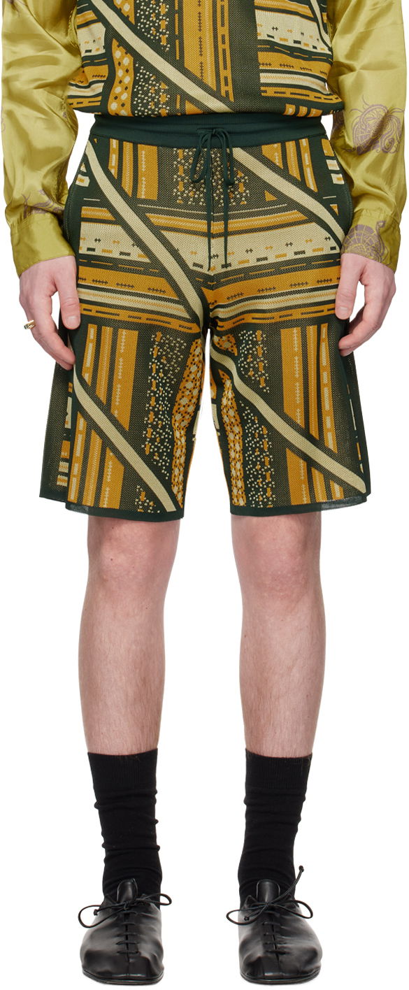 Shorts Ahluwalia Ahluwalia Kalonji Knit Shorts Grön | M-AHLU-KN009-SS23-YA03-GR