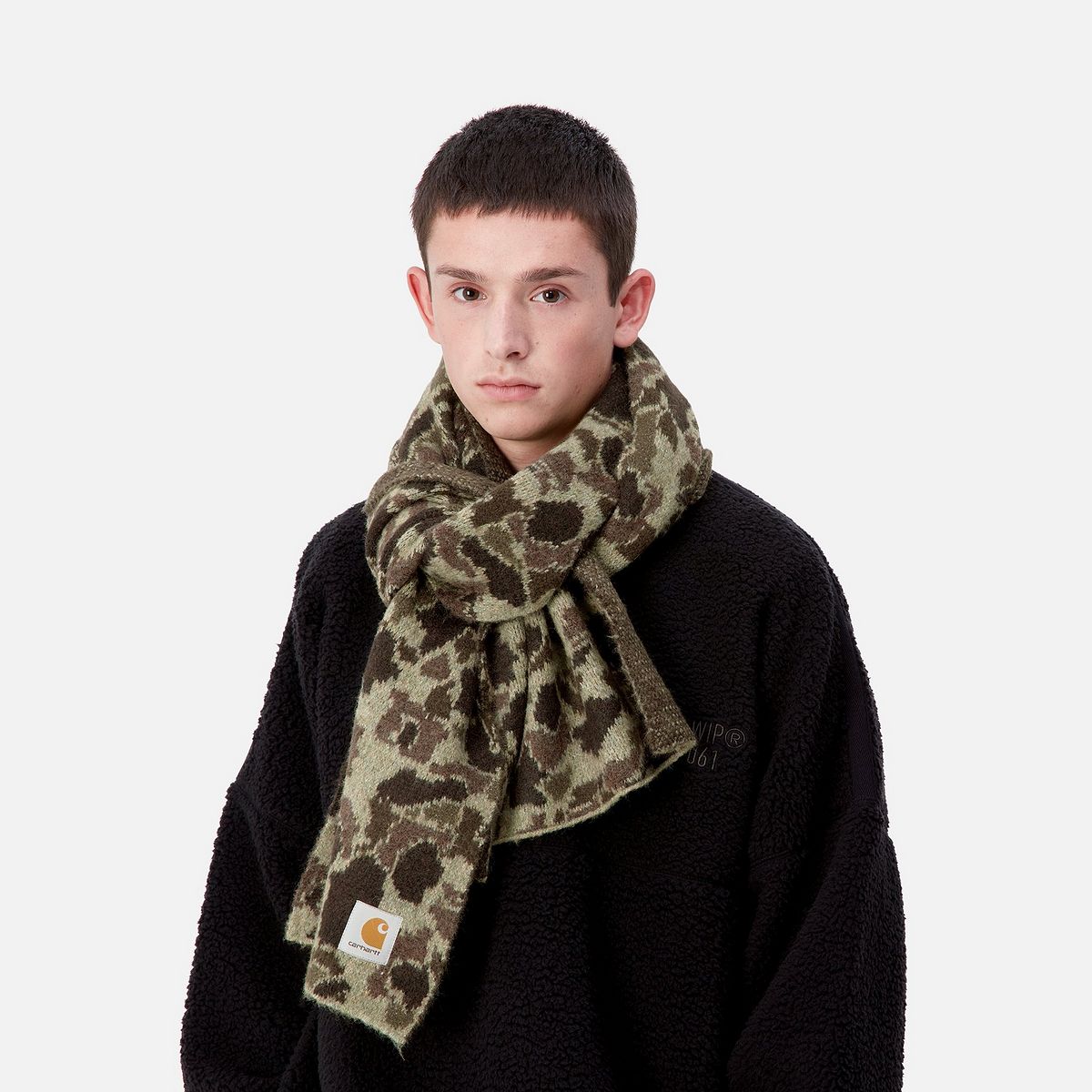 Halsduk Carhartt WIP Camouflage Jacquard Knit Scarf Grön | I033872_2, 0